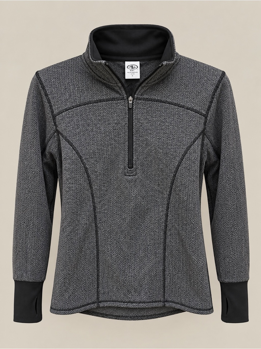 Athletic Works Women’s Gray Zip-Up Quarter Pullover